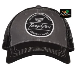 TANGLEFREE BLACK TRUCKER HAT W/ CIRCLE PATCH LOGO