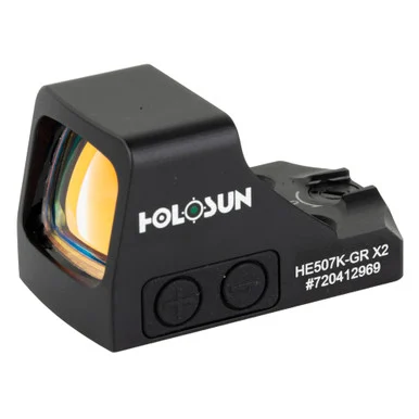 Holosun Technologies, 507K-X2, Green Dot, 32 MOA Ring & 2 MOA Dot, Black Color