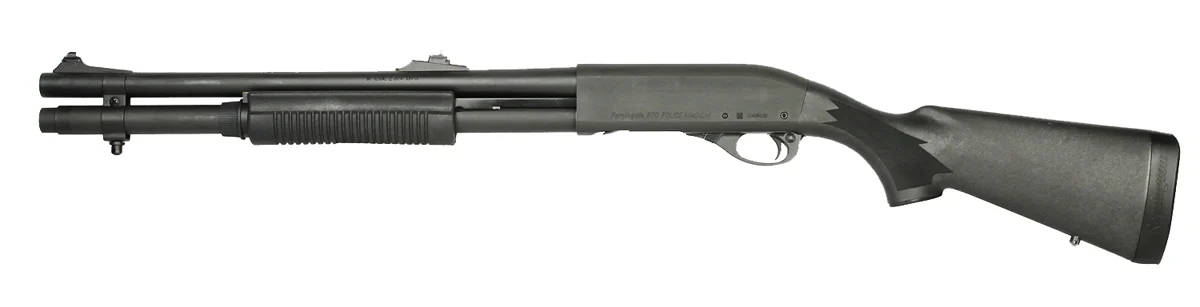 Remington 870 Police Magnum 12GA. Shotgun, 18" Barrel, Synthetic Stock, 7RD Ext. Magazine