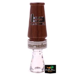 BANDED CALLS BIG BUBPOLY CARB DUCK CALL - SINGLE REED WOOD GRAIN & CLEAR