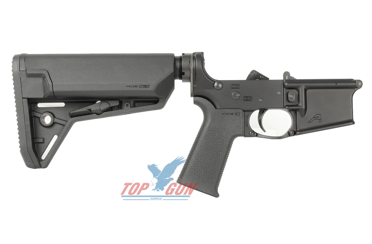 Aero Precision AR15 Complete Lower Receiver w/MOE SL Grip and SL-S Carbine Stock - BLK