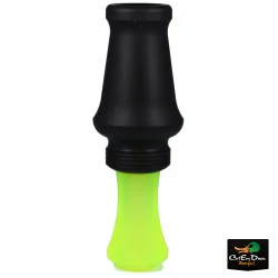 J.J. LARES HYBRID ACRYLIC MALLARD DUCK CALL - MATTE BLACK BARREL - MATTE FLO GREEN INSERT WITH MATTE BLACK BAND