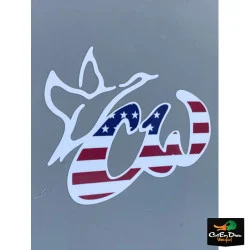COMBAT WATERFOWL - NEW ERA CW AMERICAN FLAG DECAL