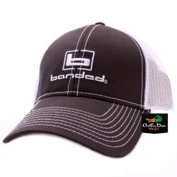 BANDED GEAR TRUCKER CAP CHARCOAL/WHITE MESH W/ "b" LOGO
