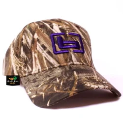BANDED GEAR CAMO MAX-5 CAMO HUNTING CAP W/ PURPLE "b" LOGO