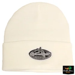 RIG'EM RIGHT WATERFOWL SOLID WHITE BEANIE WITH LOGO