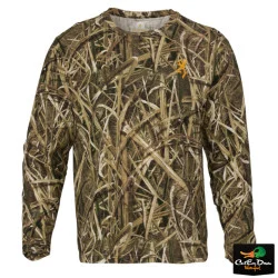 BROWNING WASATCH CB LONG SLEEVE CAMO T-SHIRT - MOSSY OAK SHADOW GRASS BLADES