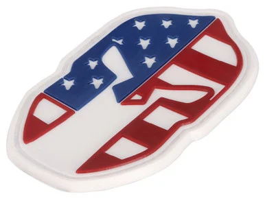 NDZ Spartan Helmet US Flag Hook & Loop Glow-in-the-Dark Patch