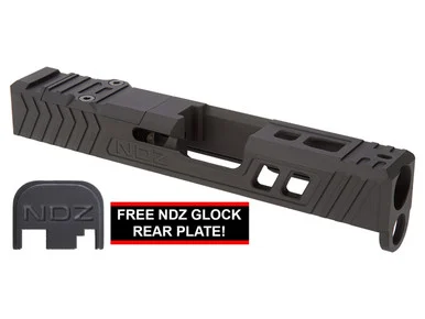 NDZ26 T.R.O.I. Slide Upgrade For Glock 26 GEN 1-4 With RMR Cut And Plate Armor Black Cerakote