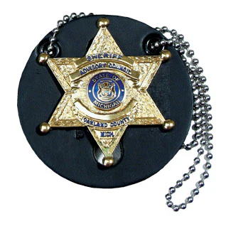 Round Universal Badge Holder w/ Chain
