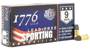 1776 USA 9mm lead-free 90gr Ball Ammo