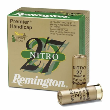 Remington 12 Gauge 20222 Premier Nitro 27 Handicap 2.75" 1-1/8oz 7.5 Shot