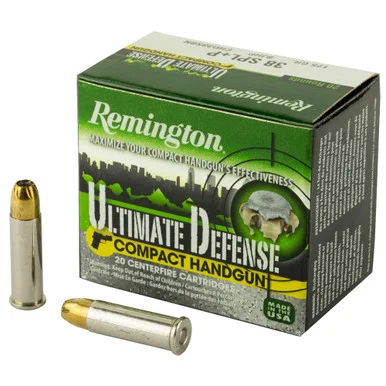 Remington .38 Special Ultimate Defense Compact +P 125gr JHP Ammo