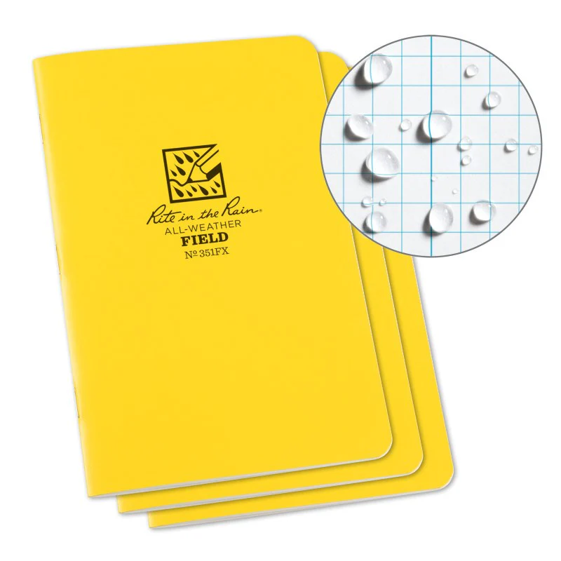 Field-Flex Stapled Notebook - 3 Pack Yellow