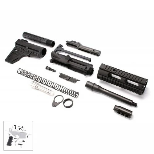 TGI AR-15 9MM Pistol Kit with 7" Barrel and 7" Quad Rail with LPK- RK9-7.5-FAR07-SW