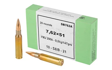 Sellier & Bellot 7.62x51 147gr FMJ Ammo