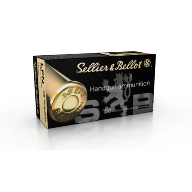 Sellier & Bellot (S&B) SB38LLead Flat Nose 158 Grain .38 Special 938 fps