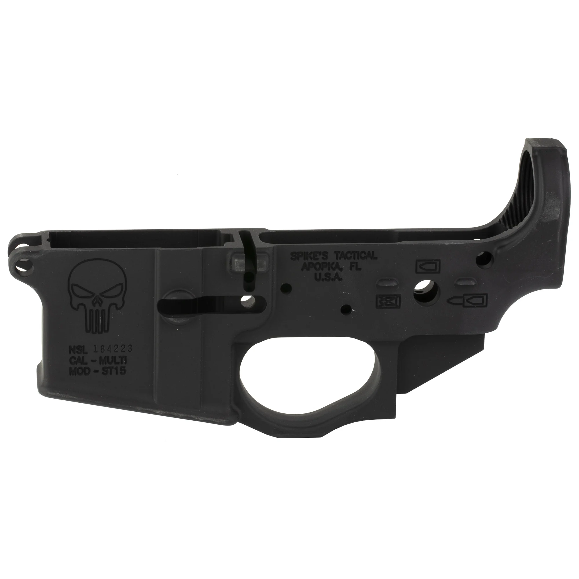 Spike's Tactical AR15 Stripped Lower Receiver, Punisher