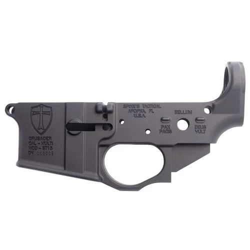 Spikes STLS022 Crusader Stripped AR-15 AR Platform Multi-Caliber Black Hardcoat Anodized