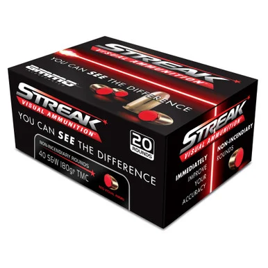 Streak .40 S&W Visual Ammunition Tracer 90gr TMC Ammo