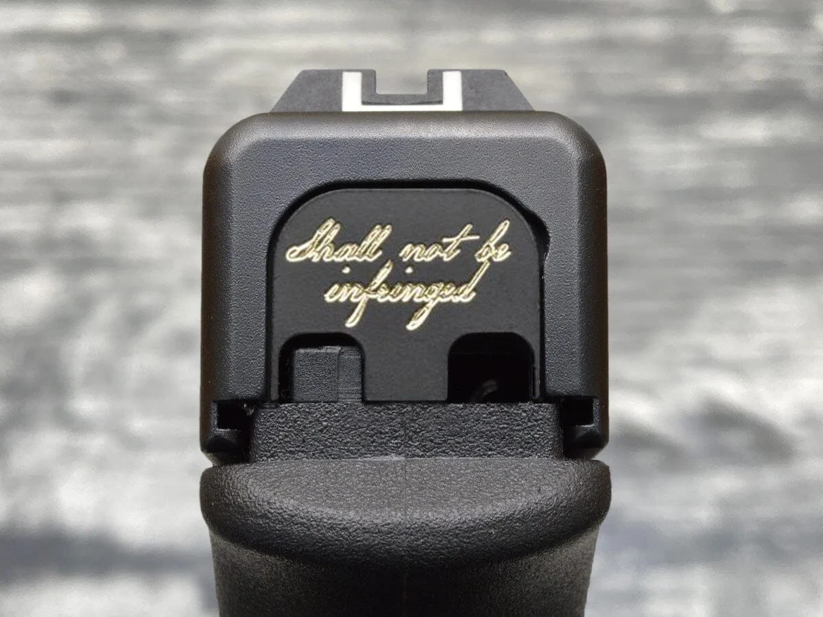 Milspin Shall Not Be Infringed Slide Back Plate
