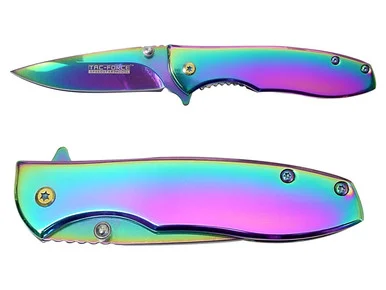 TAC-FORCE TF-573 2.5" Spring Assisted Pocket Knife Rainbow (*LZ)