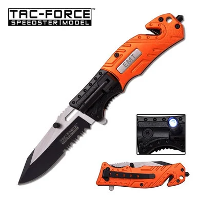 TAC-FORCE TF-835EM EMT Tactical Rescue Knife With Flashlight
