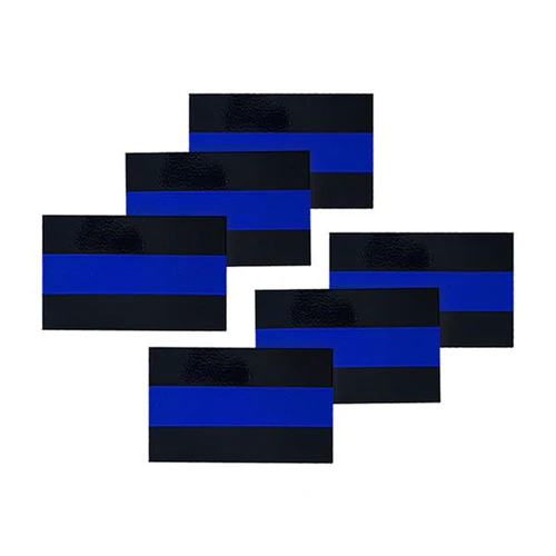 Reflective Thin Blue Line License Plate Stickers, 1 x .