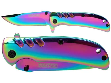 TAC-FORCE TF-847RB 2.75" Spring Assisted Pocket Knife Rainbow