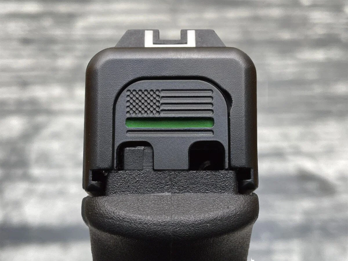 Thin Green Line Stainless Steel Slide Back Plate