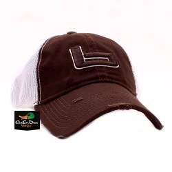 BANDED GEAR TRUCKER CAP BROWN/WHITE MESH W/ "b" LOGO