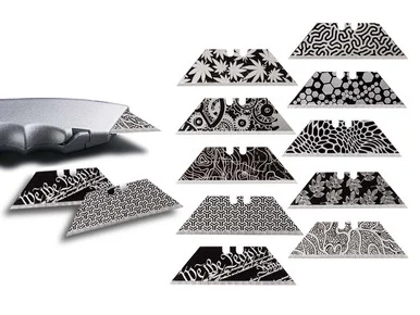 Berkling Custom Utility Knife Blade, Laser Engraved Blades
