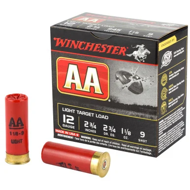 WinchesterAA Light Target 12 Gauge 2.75" 1.125 oz #9 Shot