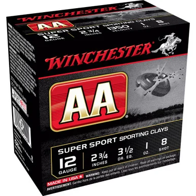Winchester AA Super Sport Sporting Clay 12 Gauge 2 3/4" 1 oz #7.5 Shot