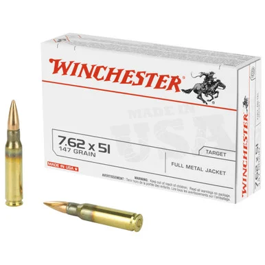 Winchester .308 Win / 7.62x51mm USA 147gr FMJ Ammo