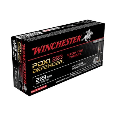 Winchester .223 Remington PDX1 Defender 77gr JHP Ammo