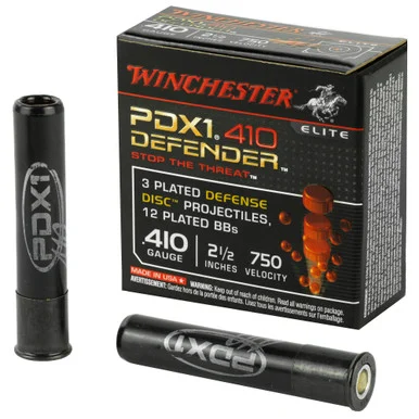 Winchester PDX1 Defender 3 Defense Discs/12 BB Pellets PDX1 Defender .410 Bore 2.5 in 1-1/4 oz Discs / BBs