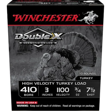 Winchester Double X High Velocity Turkey Load Diamond Grade Turkey .410 Bore 3 in 3/4 oz #7.5