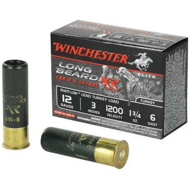 Winchester Long Beard XR Shot-Lok with Plated Lead Shot Turkey 12 Gauge 3 in 1-3/4 oz #6