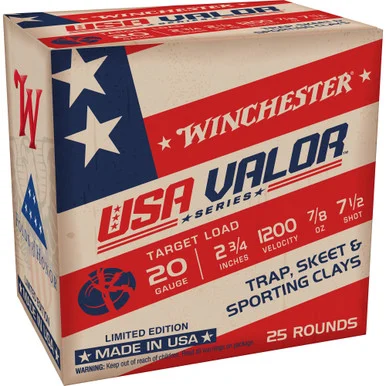 Winchester USA Valor 20 Gauge 2 3/4'' 7/8 oz #7.5 Shot