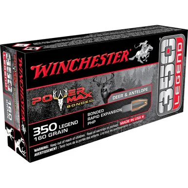 Winchester .350 Legend Power Max 160gr Bonded Rapid Expansion PHP Ammo