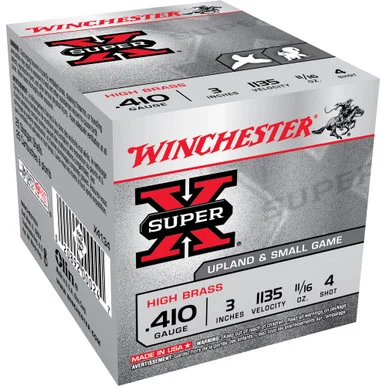 Winchester Super-X Upland HIGH BRASS Heavy Game Load .410 Bore 3 in 11/16 oz #4
