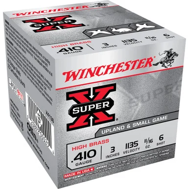 Winchester Super-X Upland HIGH BRASS Heavy Game Load .410 Bore 3 in 11/16 oz #6