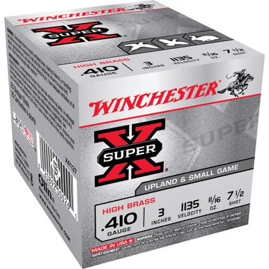 Winchester Super-X Upland HIGH BRASS Heavy Game Load .410 Bore 3 in 11/16 oz #7.5