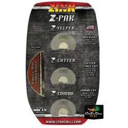 ZINK CALLS Z-PAK 3 MOUTH DIAPHRAGM TURKEY CALLS