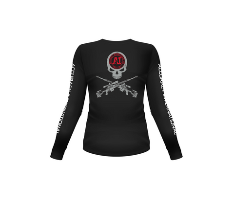 Accuracy International: Ladies T-Shirt Long Sleeve Skull