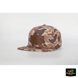 AFW BROWN OLD SCHOOL CAMO ROPE HAT WITH LEATHER PATCH
