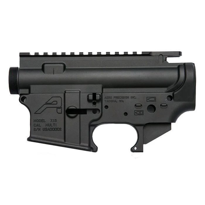 Aero Precision AR15 Stripped Upper/Lower Receiver Set - BLK