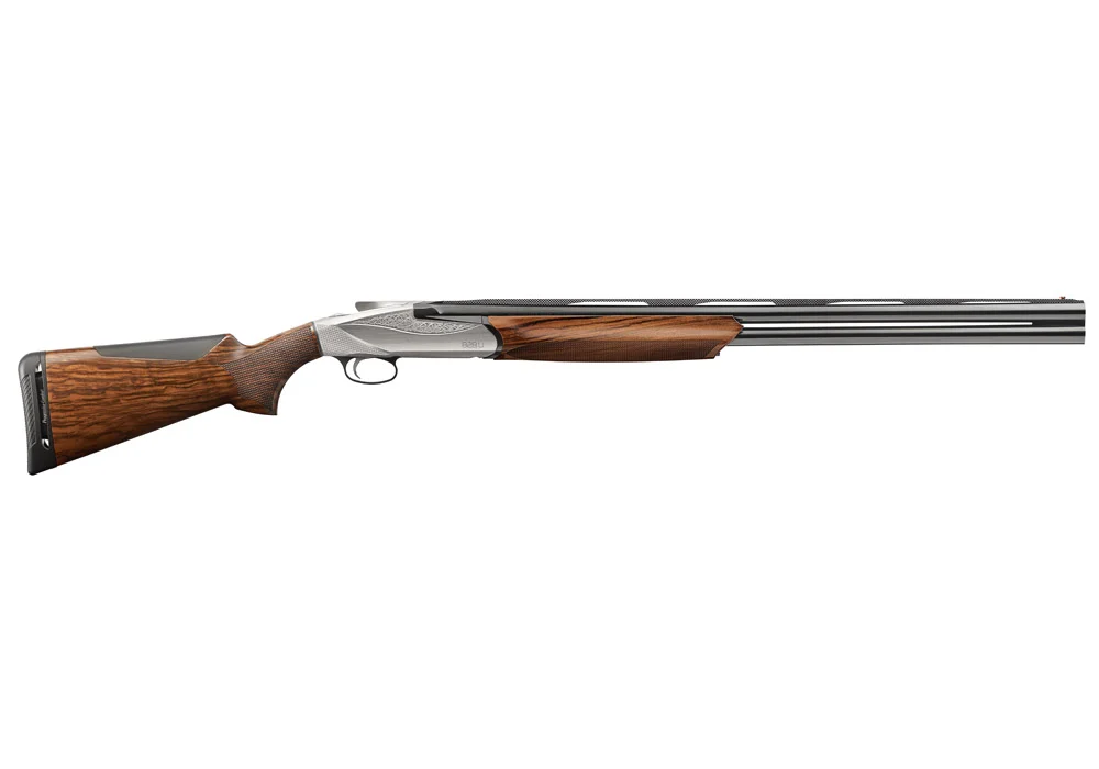 Benelli 828U Field Shotgun, 28" Barrel, Engraved, Nickel Plated, 12 Gauge