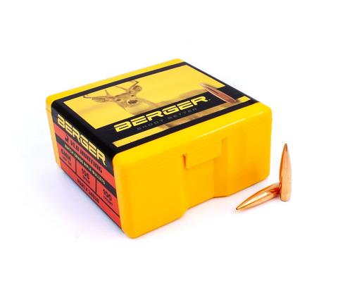 Berger 24528: 6mm 95gr Very Low Drag (VLD) Hunting Rifle Bullet, 100/Box